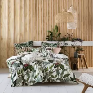 Wonderplant Exotic Botanical Duvet Cover Set White/Green