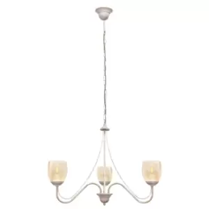 Allena Multi Arm Pendant Ceiling Light White, Gold, Amber 50cm