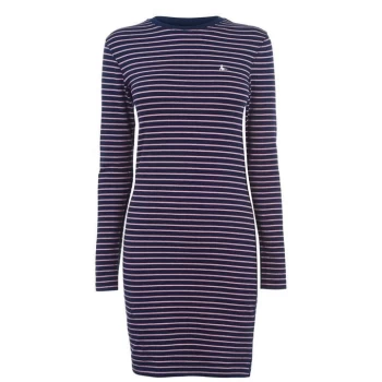 Jack Wills Capstaff Stripe Jersey Mini Dress - Navy/White