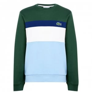 Lacoste Blocked Crew Sweatshirt - Blue/Green 96Y