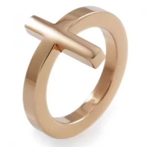 Ladies Folli Follie PVD rose plating Size N.5 Karma Ring