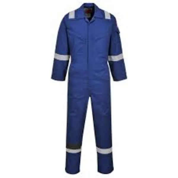 Biz Flame Mens Flame Resistant Super Lightweight Antistatic Coverall FR21NATM Colour: Navy Blue