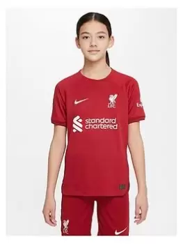 Nike Liverpool Fc Junior Home 22/23 Short Sleeved Shirt, Red, Size S (8-9 Years)