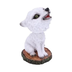 Bobble Winter Wolf Cub Bobble Head Figurine