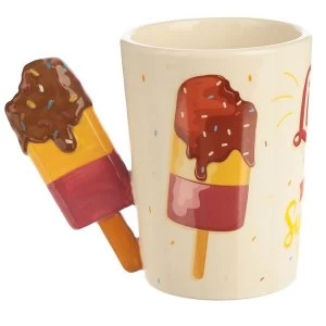 Summer Ice Lolly with Slogan Shaped Handle Mug