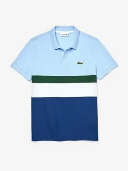 Lacoste Sportswear Colour Block Polo Shirt - Multi, Size L, Men