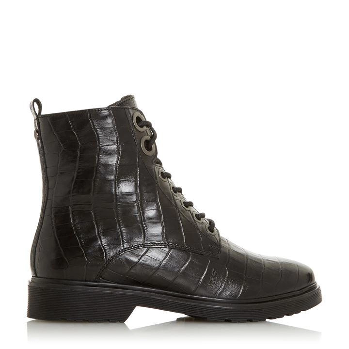 Dune Black Leather 'Parkland' Ankle Boots - 3