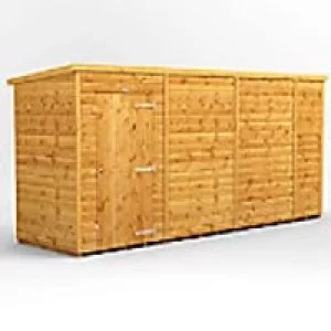 Power Garden Shed 144PPW Golden Brown 14x4