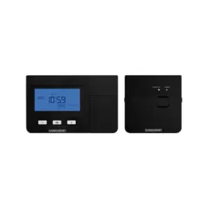 Sangamo Wireless Programmable Thermostat with Digital Display Black - CHPRSTATDPRFB