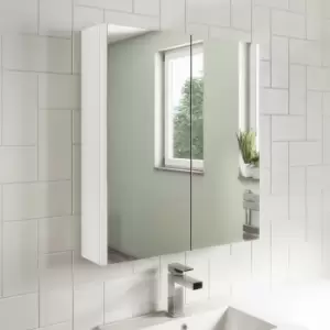 White Mirrored Wall Bathroom Cabinet 600 x 650mm - Ashford