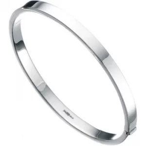 Ladies Beginnings Sterling Silver Square Cut 5mm Bangle