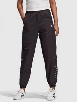 adidas Originals Large Logo Track Pants - Black, Size 22, Women