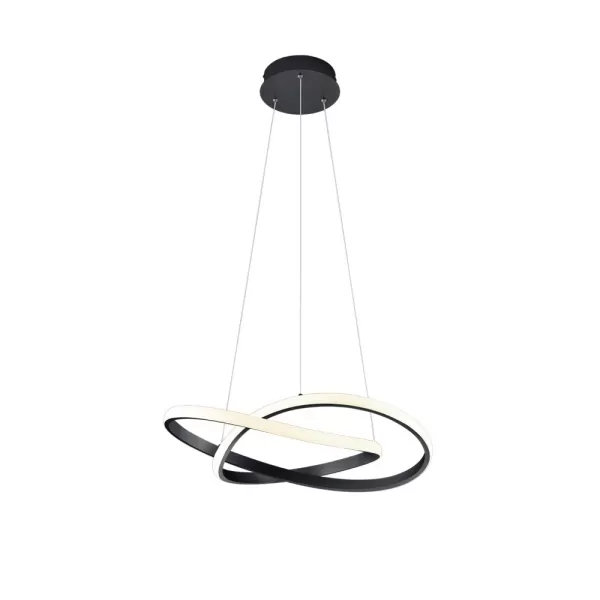 Course Modern LED Pendant Ceiling Light Black Matt 3000K