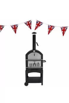 Outdoor Pizza Oven, Rain Cover & Union Jack Bunting