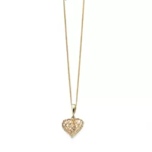 Elements Yellow Gold Caged Heart Pendant GP824Z475GN202