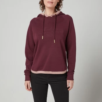 Barbour International Womens Montegi Hoodie - Merlot - UK 12