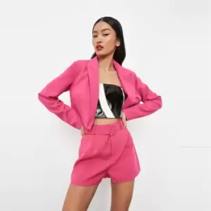 Missguided Tailored Cropped Blazer - Pink