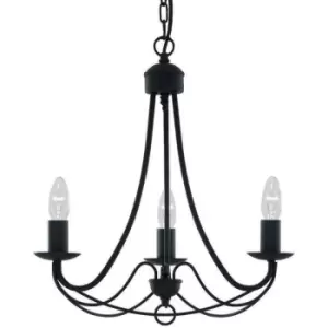 Searchlight Lighting - Searchlight Maypole - 3 Light Multi Arm Ceiling Pendant Black, E14