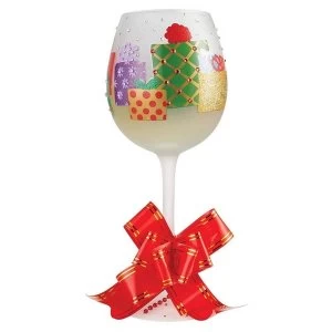 Superbling Yuletide Treasures Wine Glass