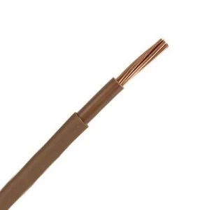 Zexum Brown 16mm 74A Brown Meter Tails 6181Y Round PVC/PVC Harmonised Cable - 1 Meter