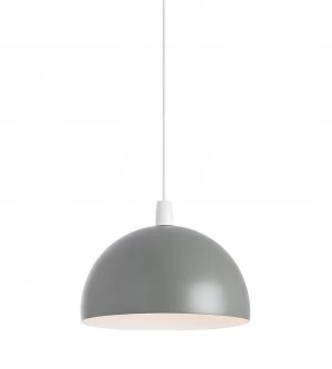 Dome Ceiling Pendant Light Matt Cream Paint, Matt Taupe, E27