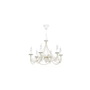 Tori White Multi Arm Chandelier 5x E14