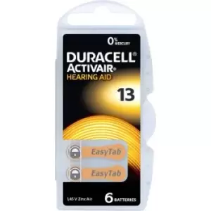 Duracell Activair 13 Hearing aid battery ZA 13 Zinc air 290 mAh 1.45 V 6 pc(s)