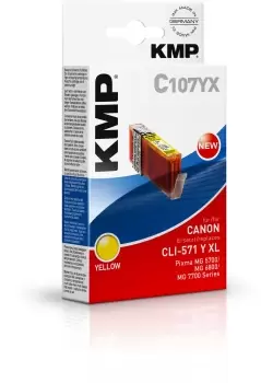 KMP C107YX ink cartridge Yellow