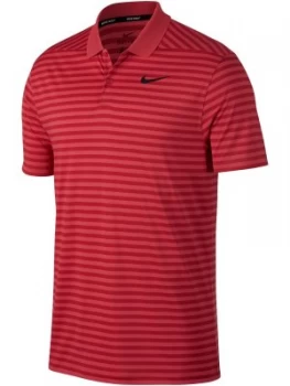 Mens Nike Victory Stripe Polo Red