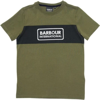 Barbour International Boys Panel T-Shirt - Green