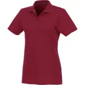 Elevate Womens/Ladies Helios Short Sleeve Polo Shirt (L) (Burgundy)