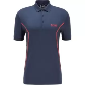 Boss Paddy MK Short Sleeve Polo Shirt Mens - Blue