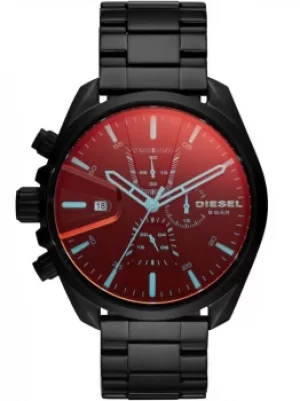 Diesel Ms9 Chrono Iridescent Dial Black Bracelet Watch DZ4489