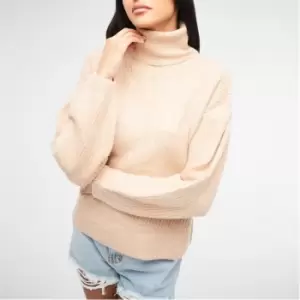 Missguided Petite Roll Neck Jumper - Beige