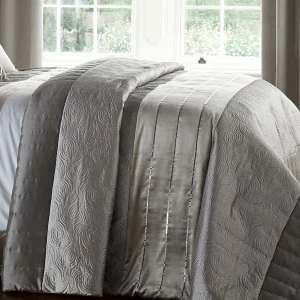 Catherine Lansfield Gatsby Bedspread - Silver