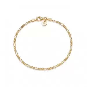 Essentials Fine Figaro Chain Chain 18ct Gold Plated Bracelet BRFIG_GP