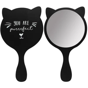 Black Cat Handheld Mirror