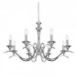 8 Light Chandelier Chrome Finish, E14