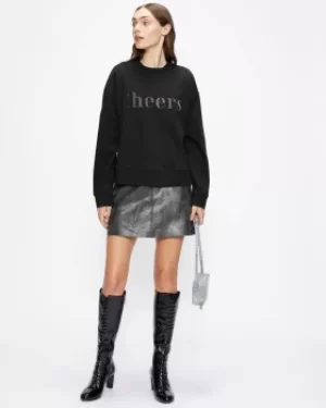 Cheers Slogan Sweatshirt