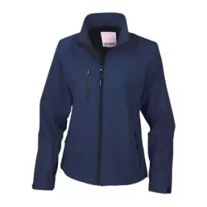 Result Ladies/Womens La FemmeA 2 Layer Base Softshell Breathable Wind Resistant Jacket (M) (Navy Blue)