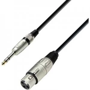 Adam Hall K3BFV0100 XLR Cable [1x XLR socket - 1x Jack plug 6.35 mm] 1m Black