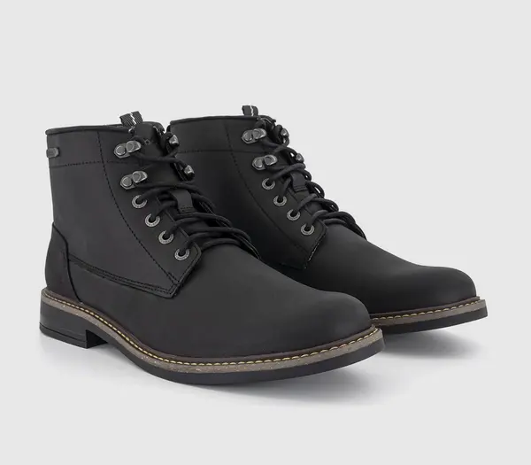 Barbour Mens Deckham Boots Black, 6