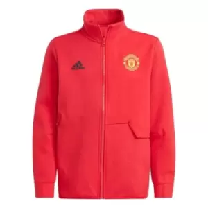 adidas Manchester United Anthem Jacket 2023 2024 Juniors - Red