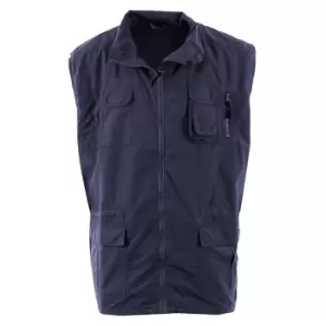 Duke Mens Enzo Kingsize Multi Pocket Hunting Waistcoat (5XL) (Navy)