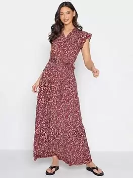 Long Tall Sally Red Floral Frill Maxi Dress, Red, Size 20, Women