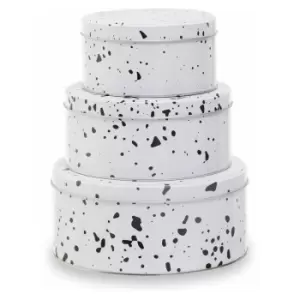 Premier Housewares Set of Three Speckled Storage Tins