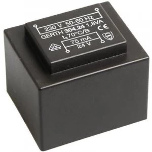 PCB mount transformer 1 x 230 V 2 x 3 V AC 1.80 VA 300 mA