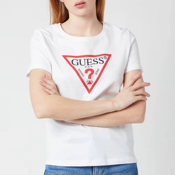 Guess Womens Short Sleeve Original T-Shirt - True White - L