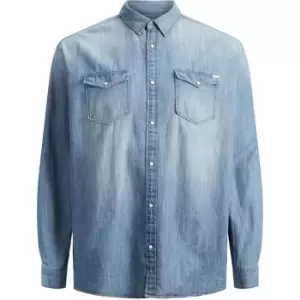 Jack and Jones Denim Shirt Plus Size - Blue