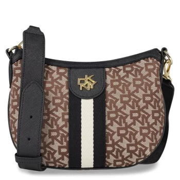 DKNY Carol Jacquard Zip Crossbody Bag - Brown